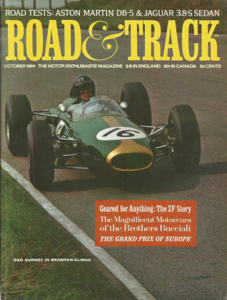 ROAD & TRACK 1964 OCT - HONDA F1, DB-5, BUCCIALI, JAG